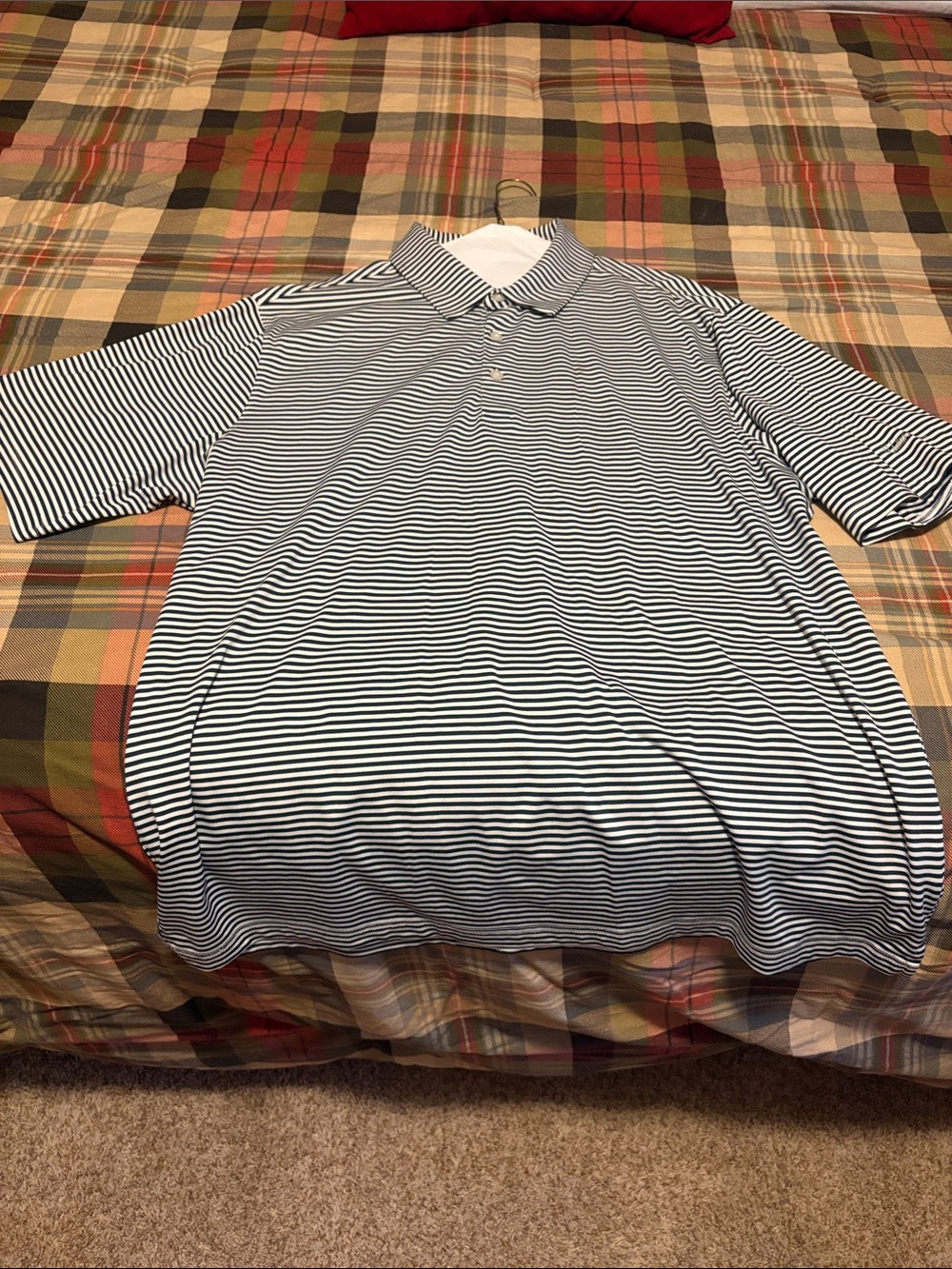 Walter Hagen Navy & White Striped Polo